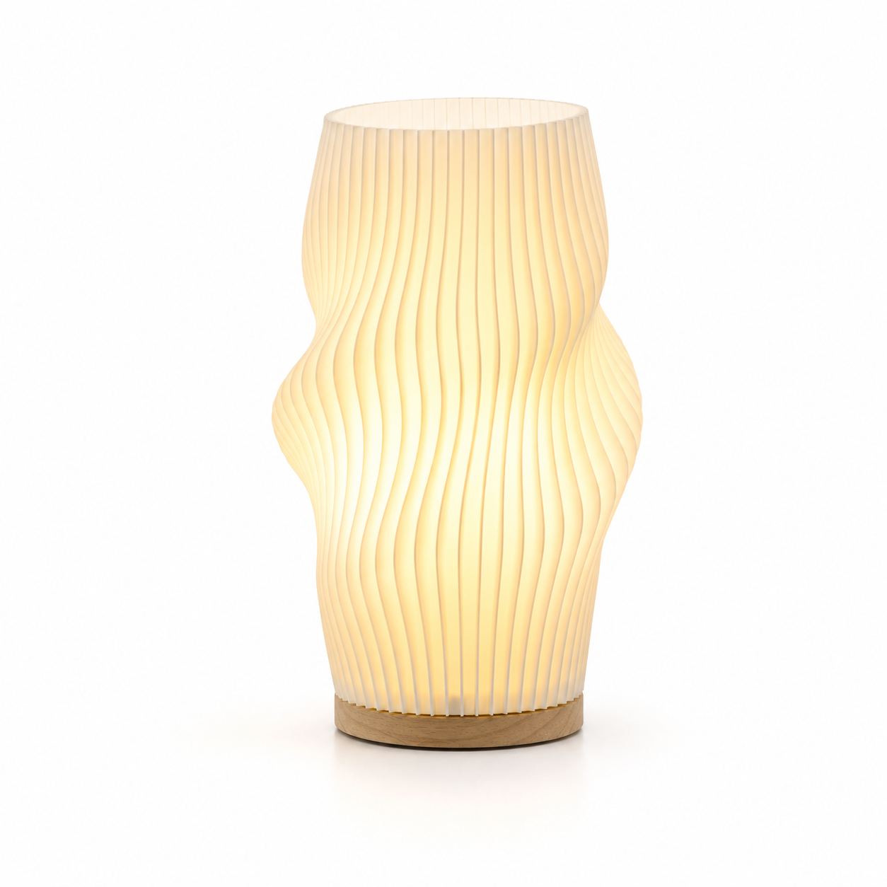 Luminária Plissada Cream 3D Café Quarto Estudo Atmosfera