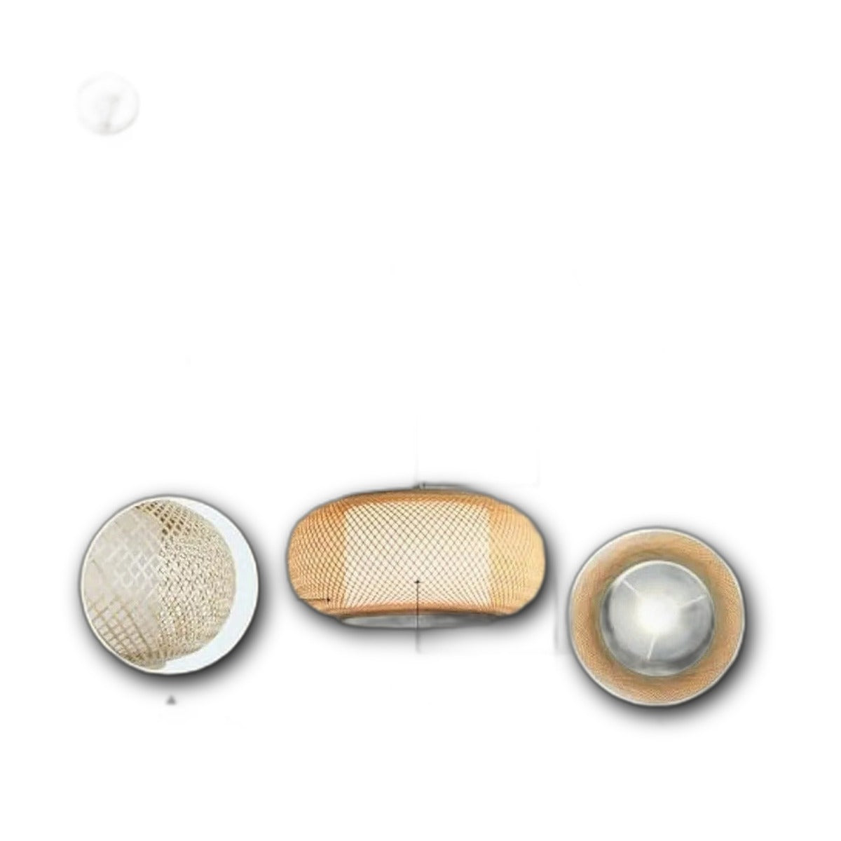 Pendente de Bambu Tecido E27 para Cozinha e Sala de Chá