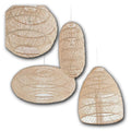 Pendente de Rattan Natural Estilo Novo Chinês para Sala de Estar