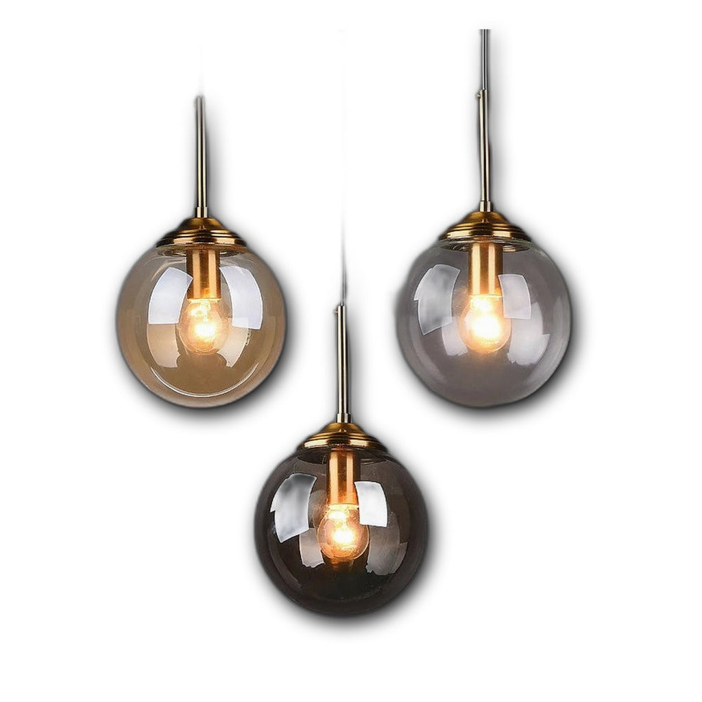 Pendente LED Nórdico em Metal e Vidro