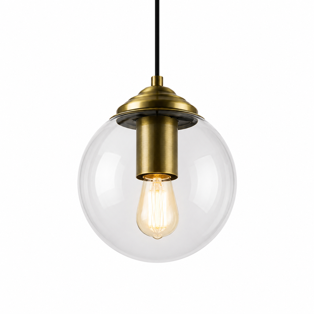 Pendente LED Nórdico em Metal e Vidro
