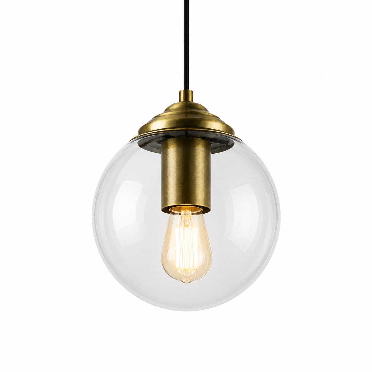 Pendente LED Nórdico em Metal e Vidro