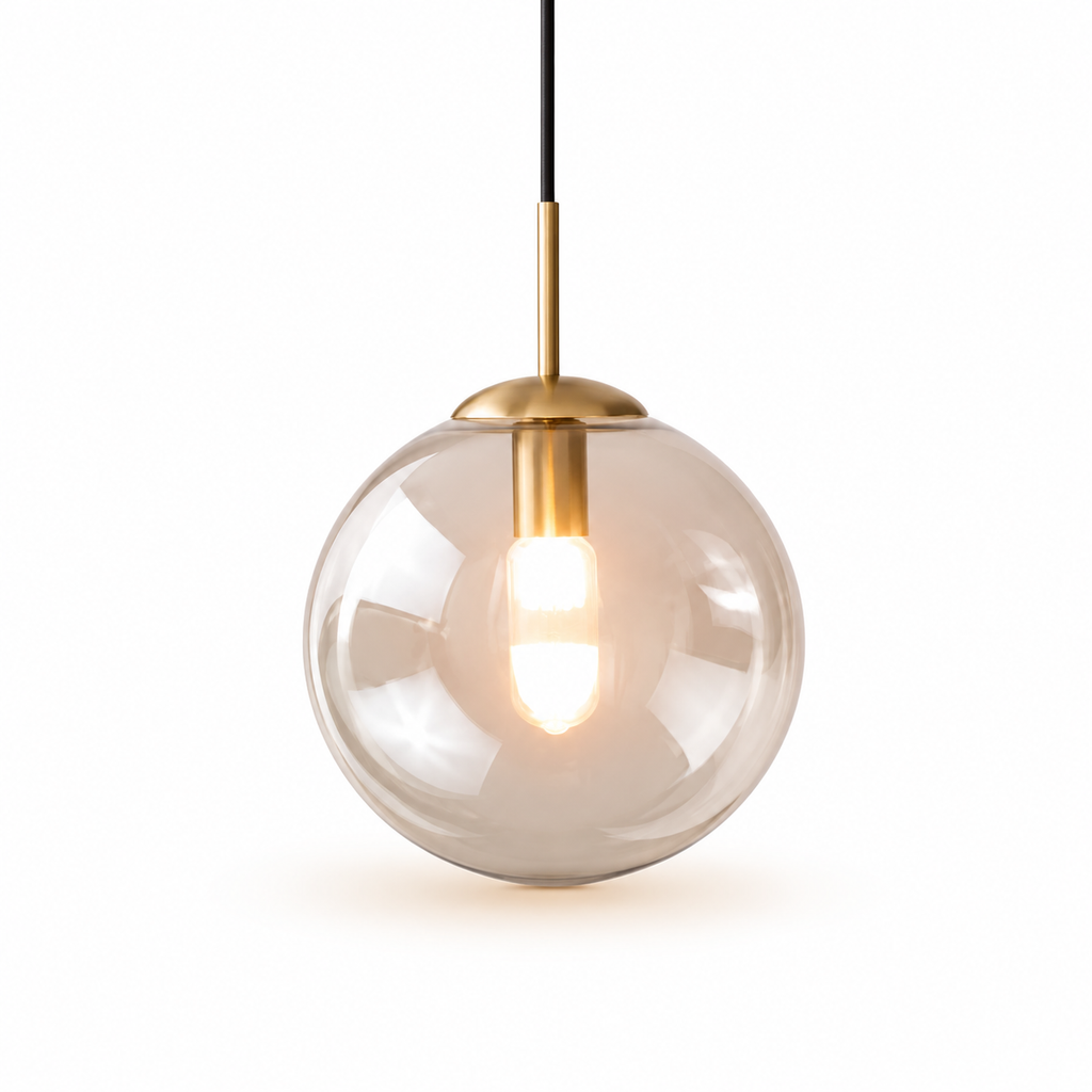 Pendente LED Nórdico em Metal e Vidro