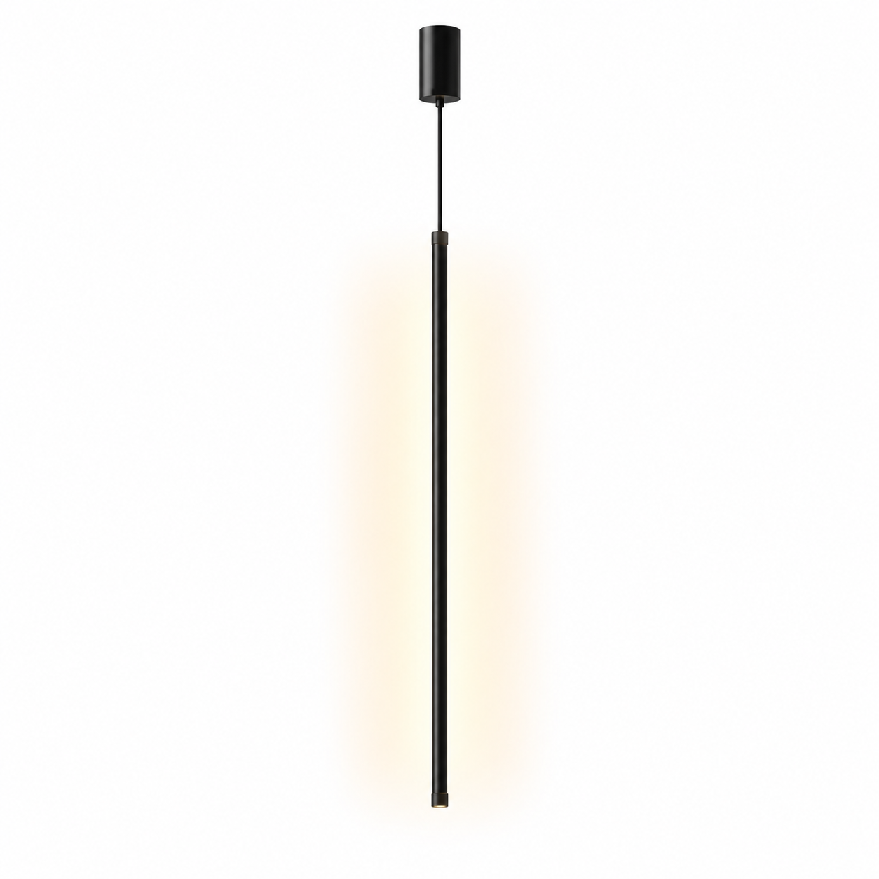 Pendente LED Minimalista em Alumínio Preto