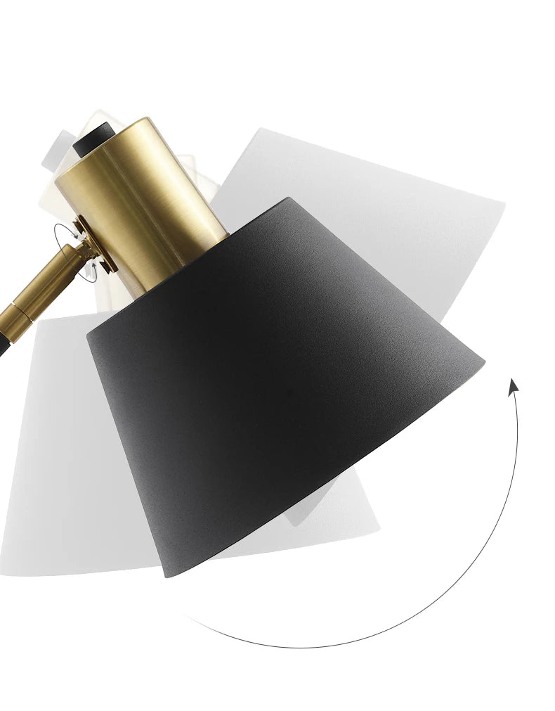 Luminária de Mesa Ferro Nórdica Flexível LED – Proteção Ocular para Leitura