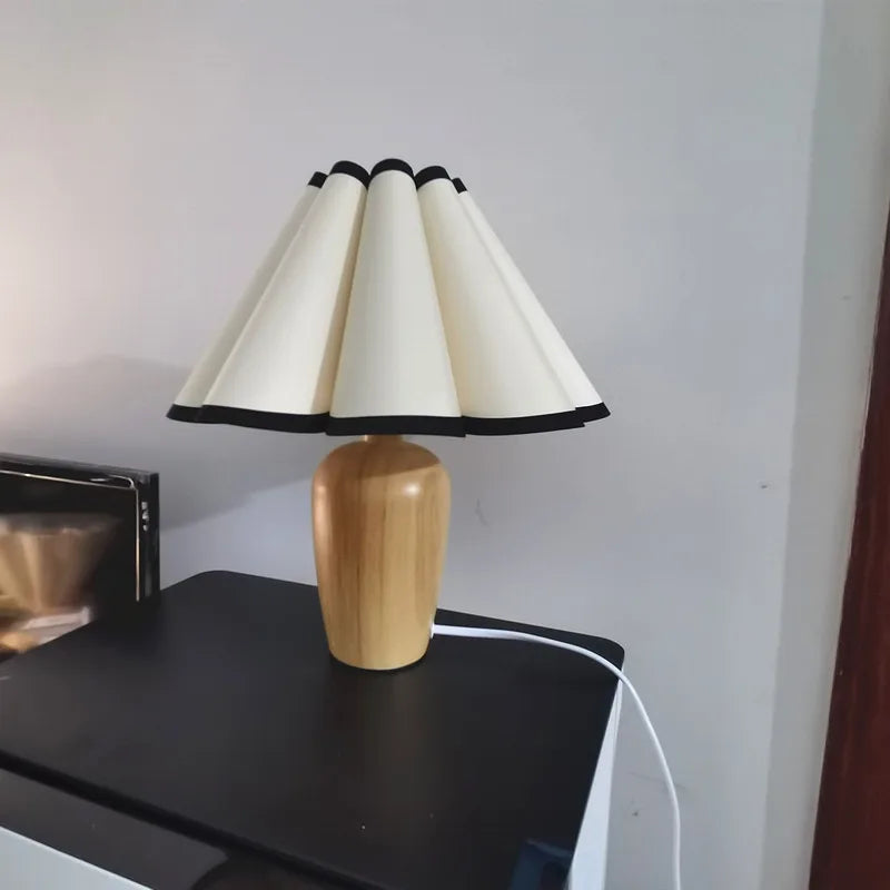 Luminária USB Madeira Abajur Cabeceira Quarto Jantar Noturna