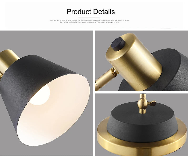 Luminária de Mesa Ferro Nórdica Flexível LED – Proteção Ocular para Leitura