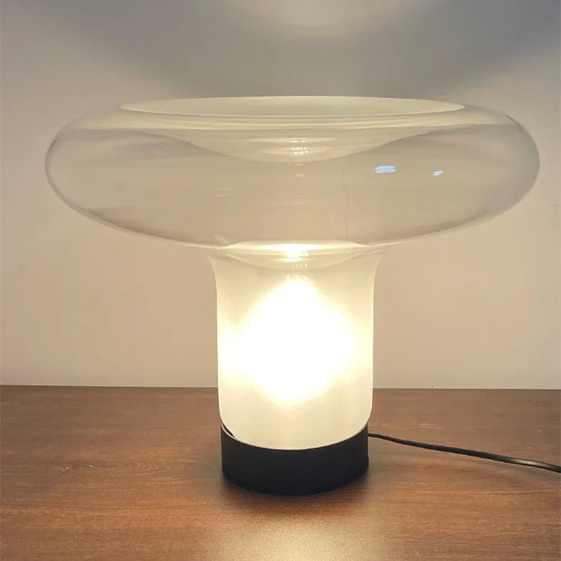 Luminária Cogumelo Vidro Água-Viva Estilo Francês LED