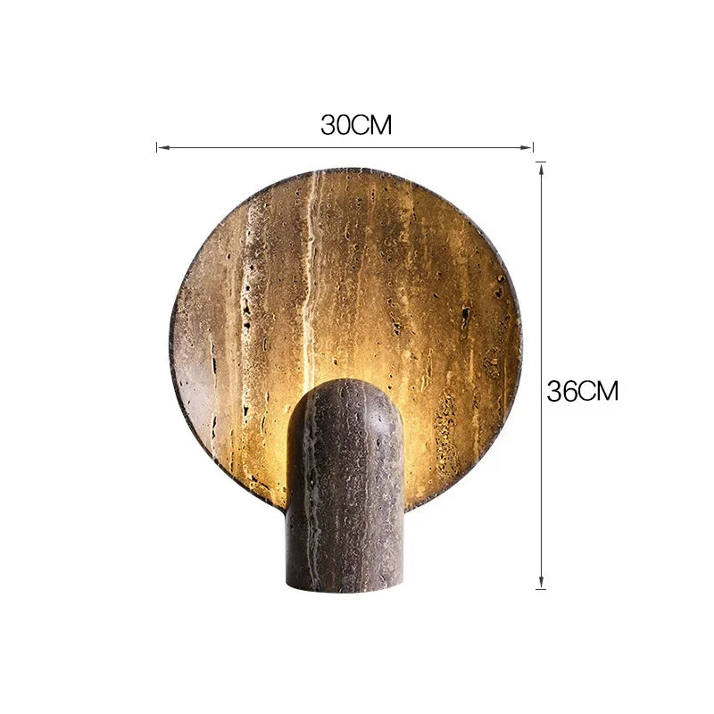 Luminária de Mesa Resina Travertino Nórdica – Sala e Quarto de Luxo