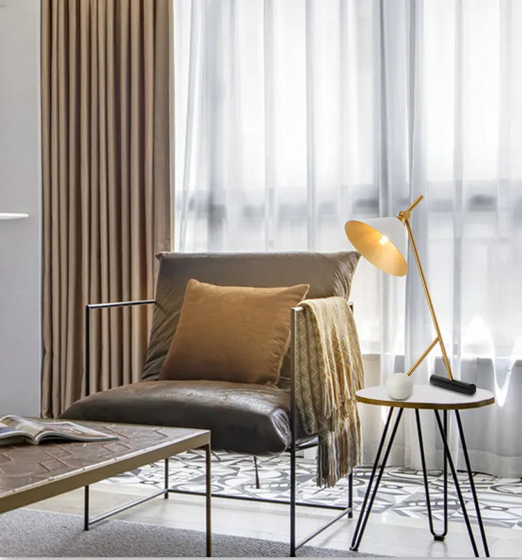 Luminária de Mesa em Mármore Nórdica Designer – Hotel e Cabeceira