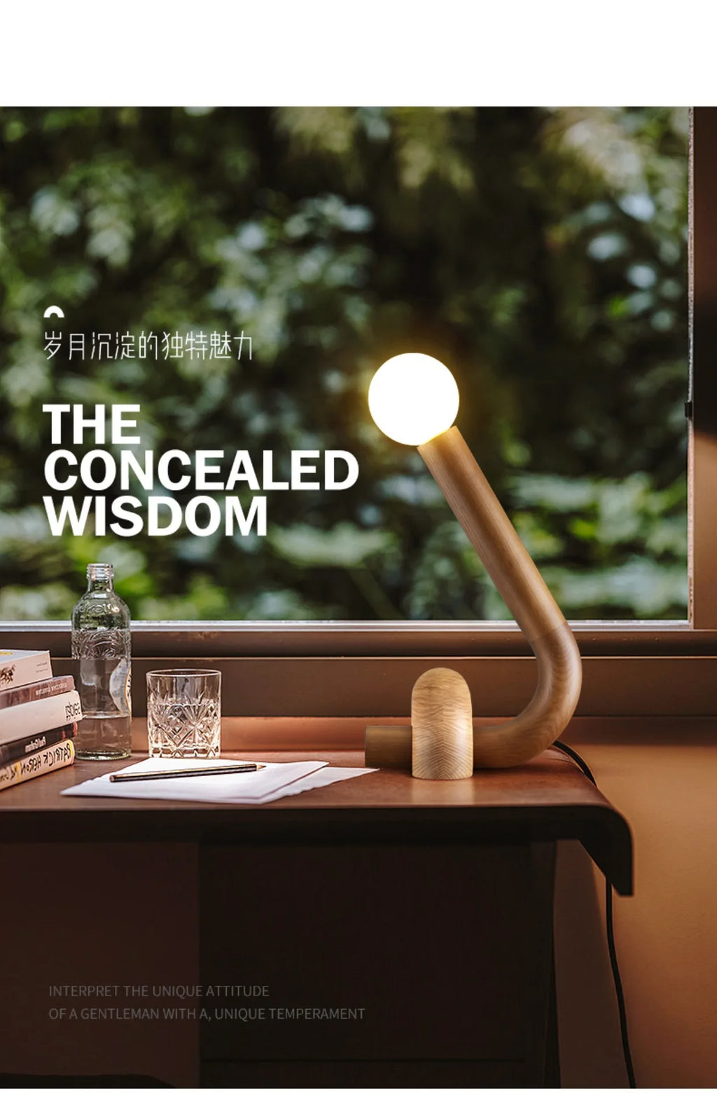 Luminária de Mesa LED Madeira Maciça Criativa – Quarto e Cabeceira
