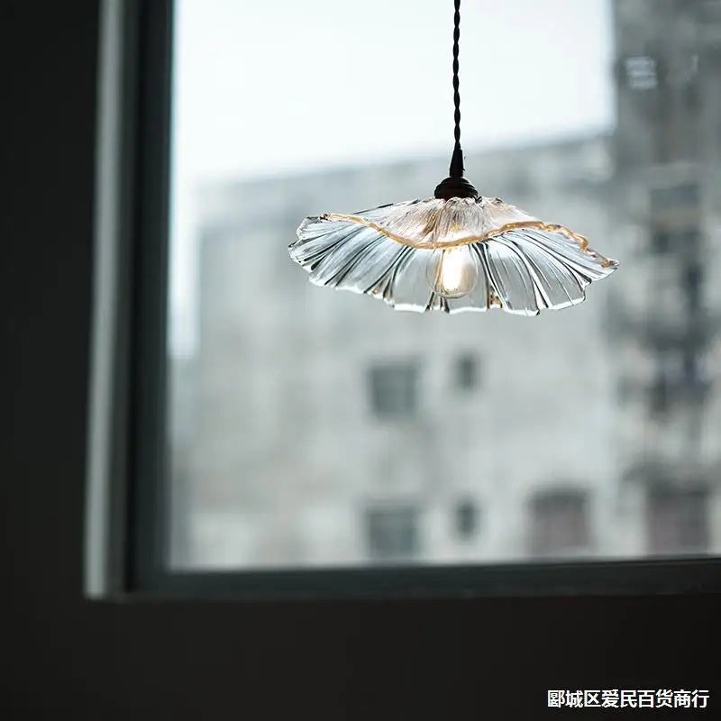 Pendente de Vidro Floral — Luminária Decorativa para Sala