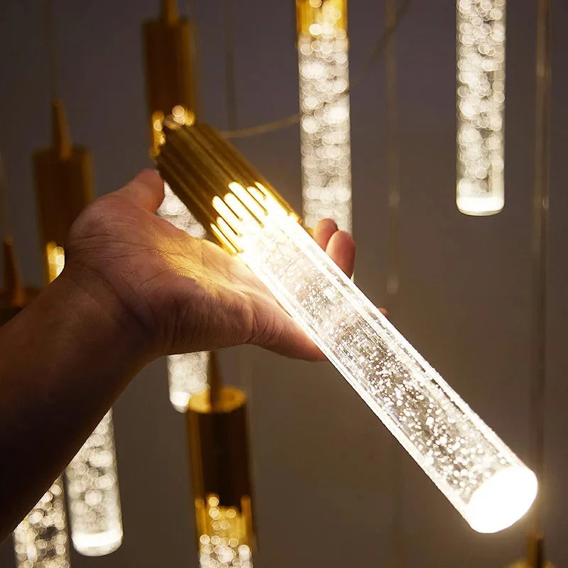Pendente de Cristal Nórdico LED para Quarto, Sala de Estar e Cozinha