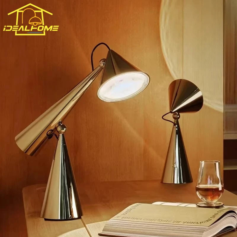 Luminária de Mesa Cônica Portátil USB Nórdica – Arte para Sala e Escritório