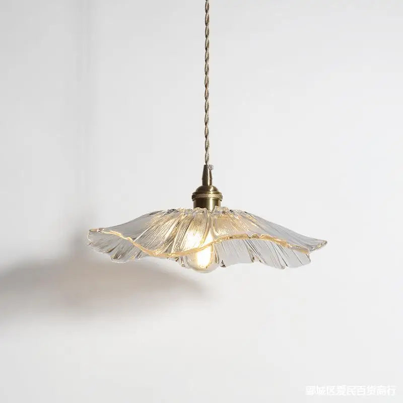 Pendente de Vidro Floral — Luminária Decorativa para Sala