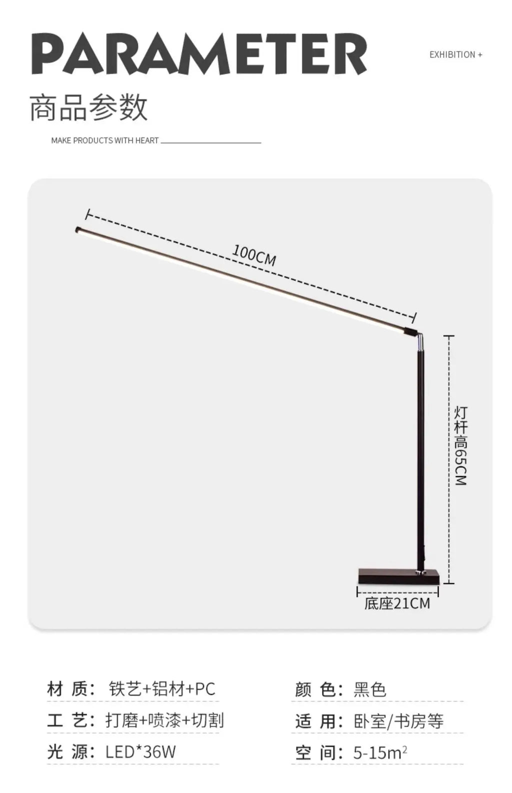 Luminária de Chão LED Dobrável Proteção Ocular – Leitura e Quarto