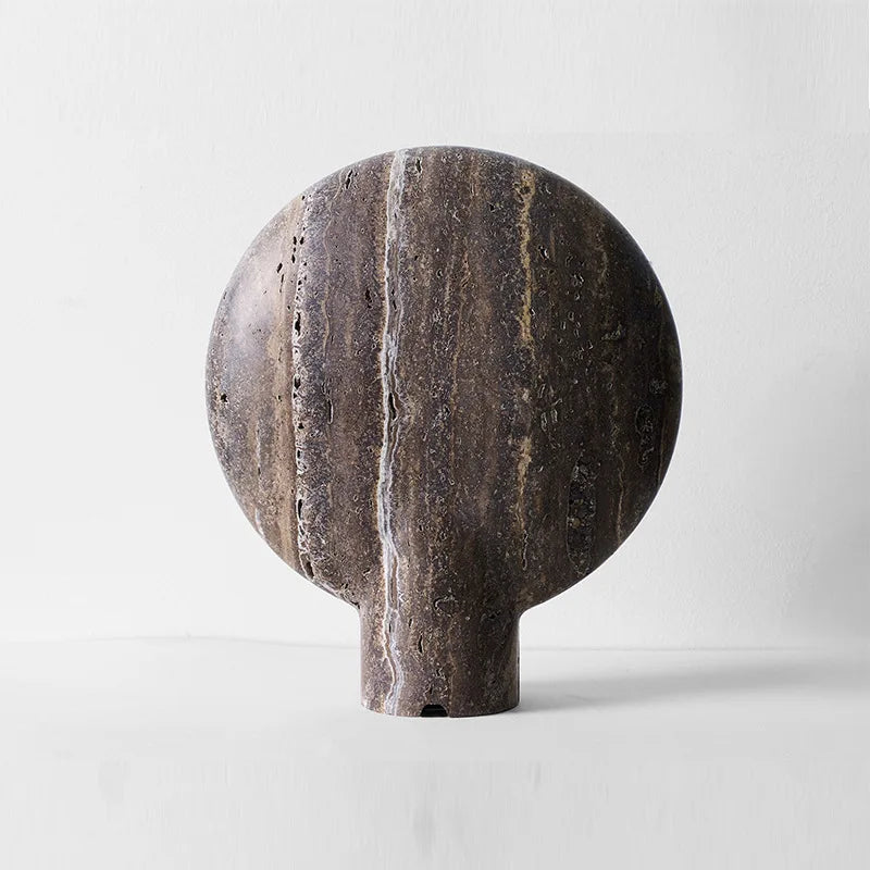 Luminária de Mesa Resina Travertino Nórdica – Sala e Quarto de Luxo