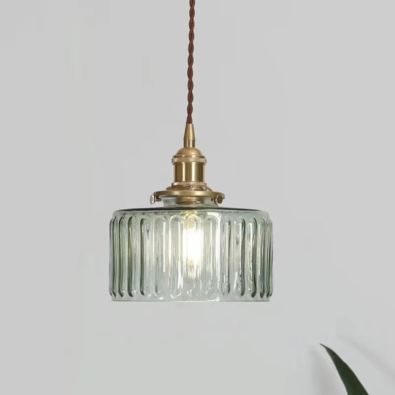 Pendente de Vidro Dourado Vintage LED