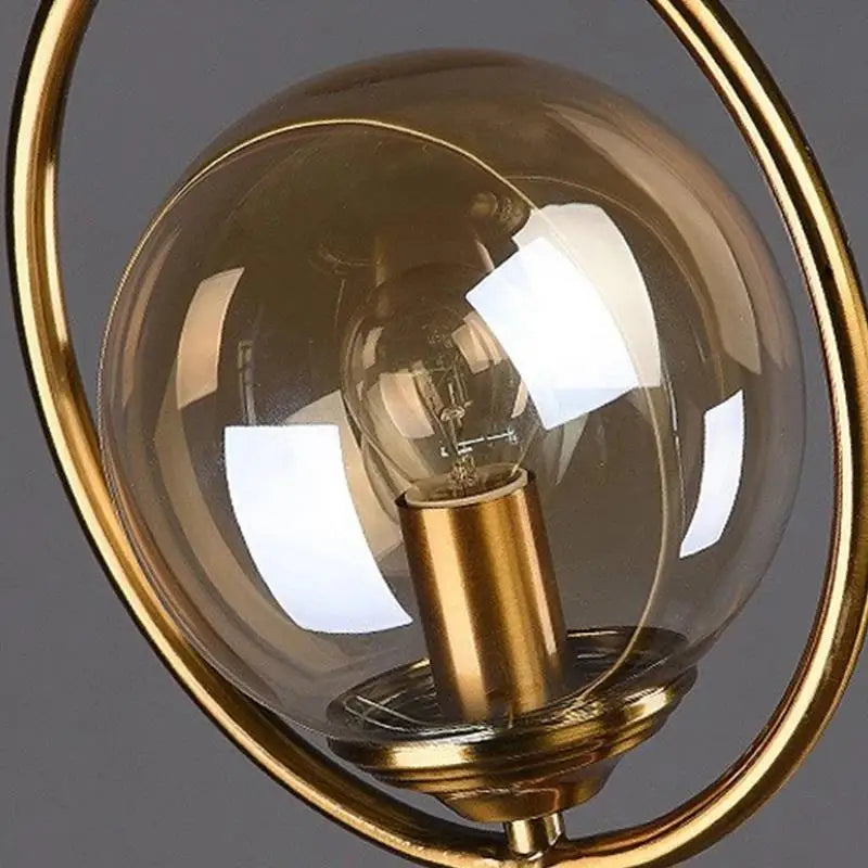 Luminária de Mesa Latão com Esfera de Vidro – Sala, Quarto e Cabeceira