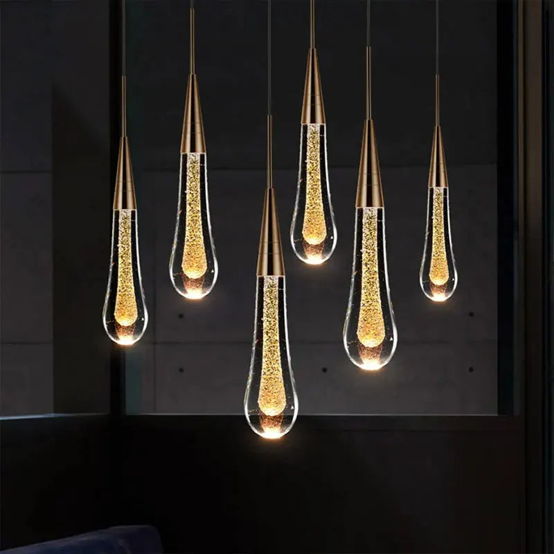 Pendente de Cristal LED Moderno para Quarto, Sala e Restaurante