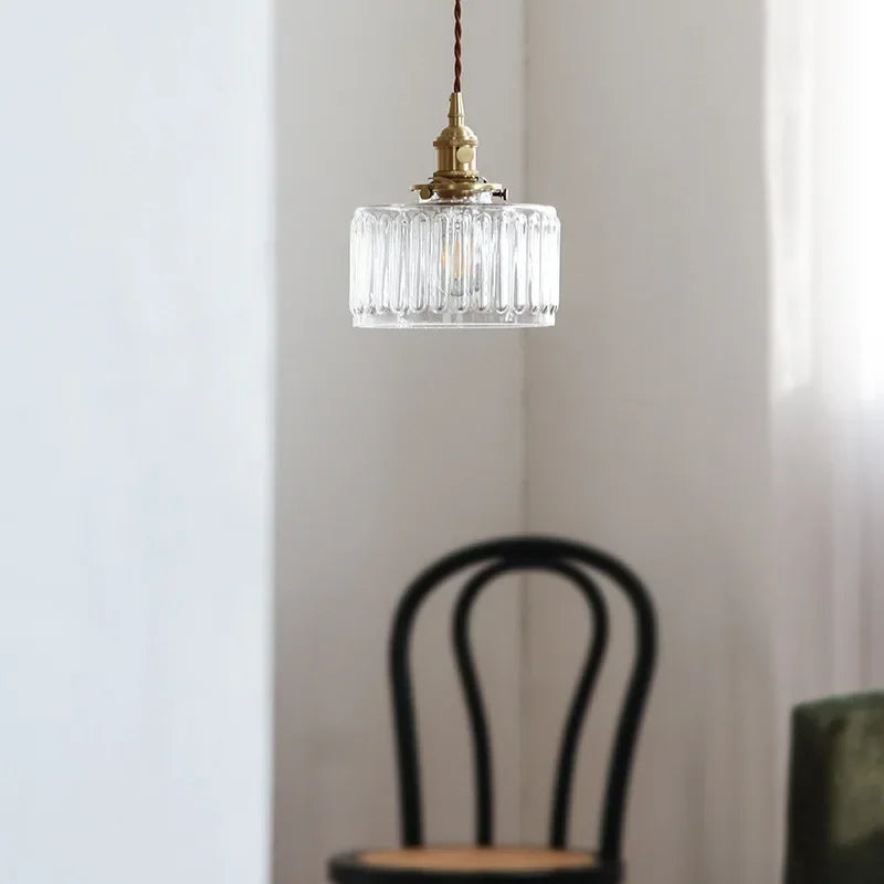 Pendente de Vidro Dourado Vintage LED