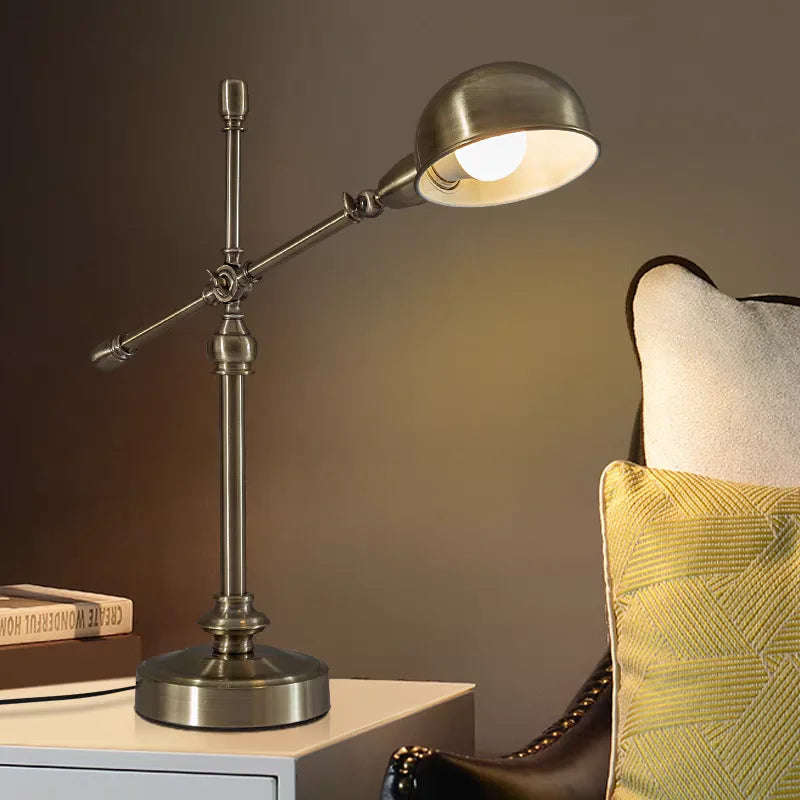 Luminária de Mesa Francesa Retrô Cobre – Europeia para Estudo e Quarto
