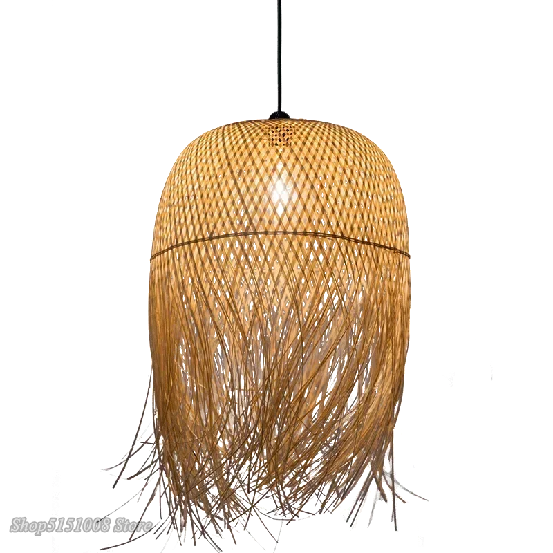Pendente Artesanal de Bambu Tecido à Mão