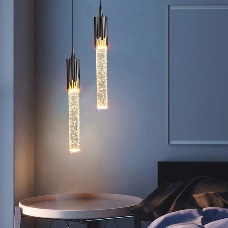 Pendente de Cristal Nórdico LED para Quarto, Sala de Estar e Cozinha