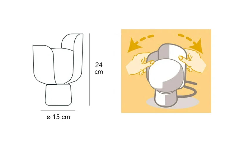 Luminária de Mesa Pétalas Girátórias Italiana – Sala, Quarto e Decoração