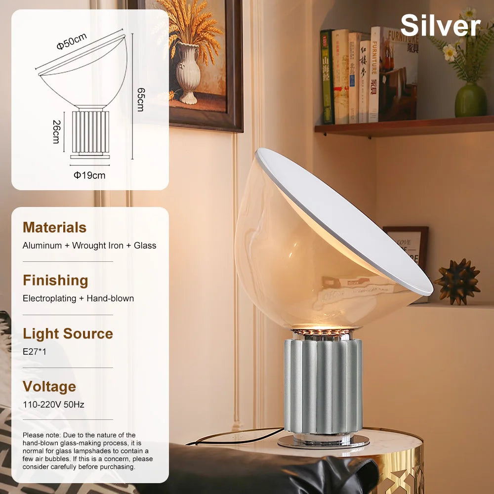 Luminária de Chão Taccia LED Italiana Moderna Sala Escritório