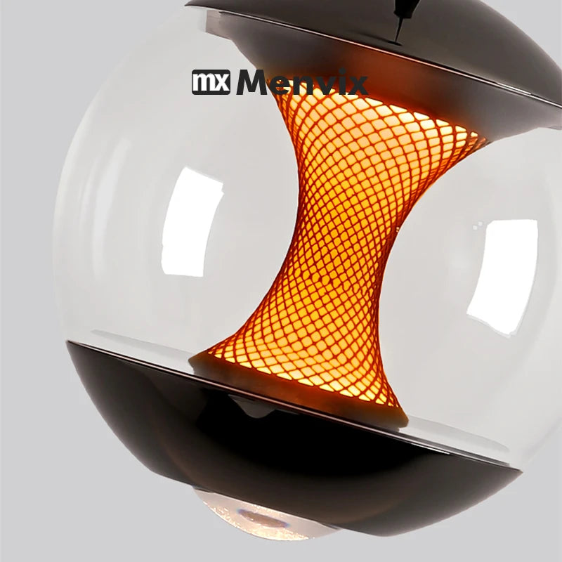 Pendente de Vidro Pôr do Sol para Mesa de Jantar, Entrada e Quarto