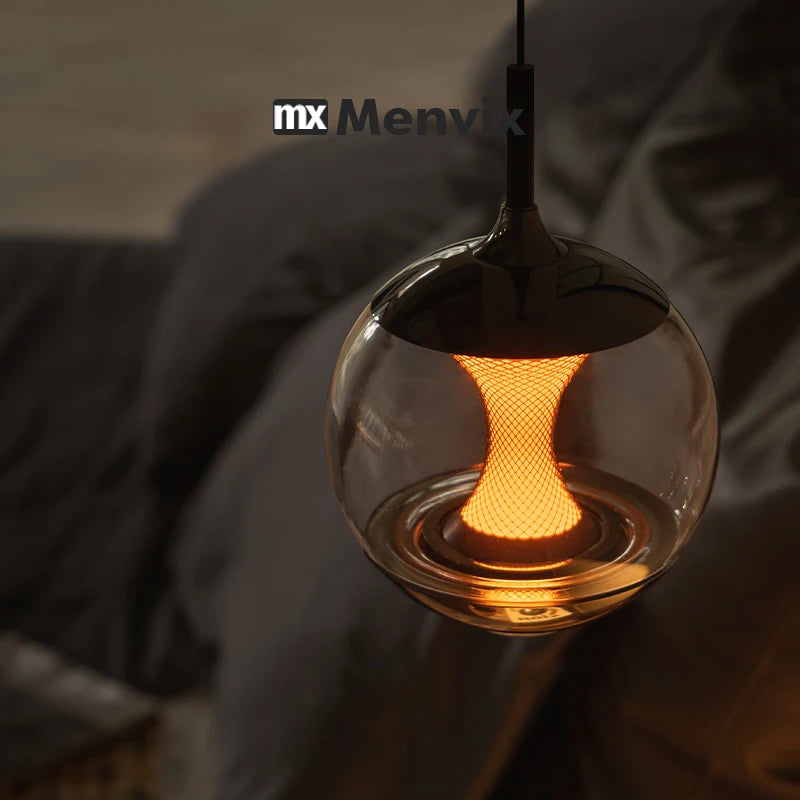 Pendente de Vidro Pôr do Sol para Mesa de Jantar, Entrada e Quarto