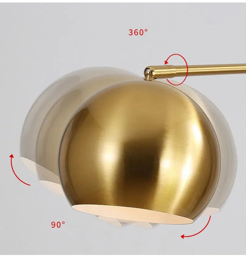 Luminária de Mesa Metal Pesado Latão Fosco com Cabo Tecido LED – Vintage