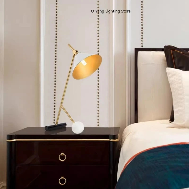 Luminária de Mesa em Mármore Nórdica Designer – Hotel e Cabeceira
