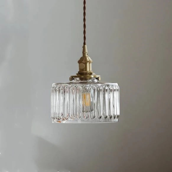 Pendente de Vidro Dourado Vintage LED