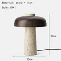 Luminária Cogumelo LED Pedra Natural USB Quarto 3000K
