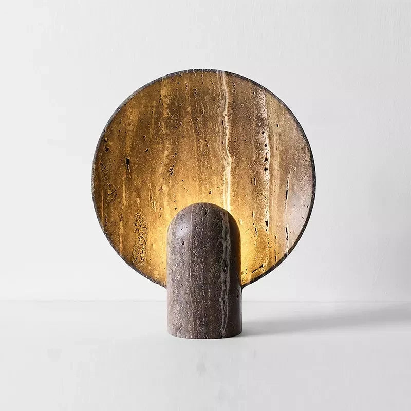 Luminária de Mesa Resina Travertino Nórdica – Sala e Quarto de Luxo