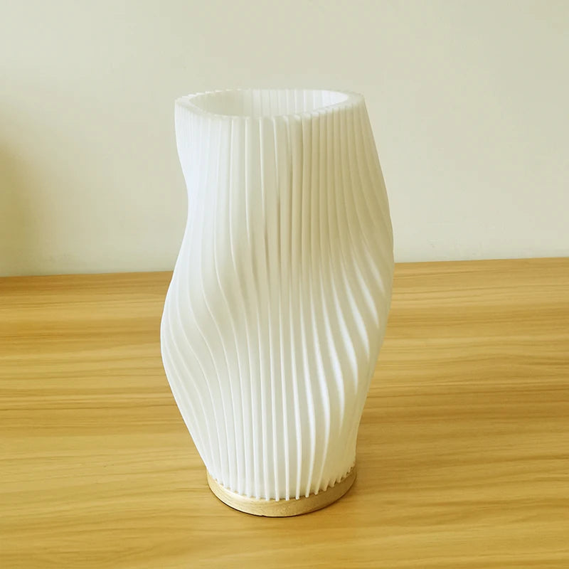 Luminária Plissada Cream 3D Café Quarto Estudo Atmosfera