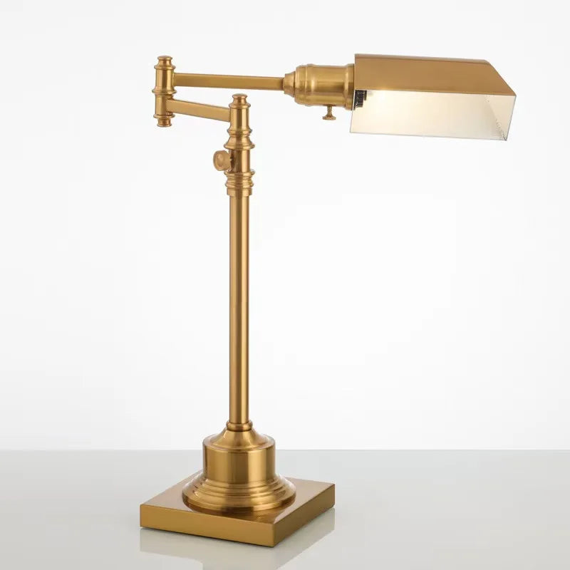 Luminária de Mesa Francesa Retrô Cobre – Europeia para Estudo e Quarto