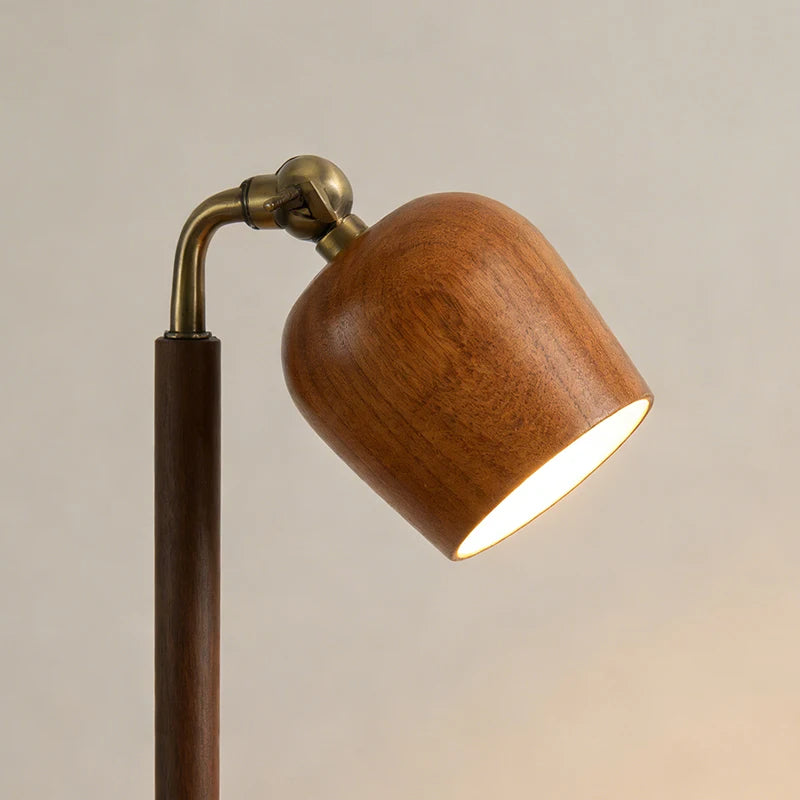 Luminária de Mesa Madeira com Carregador Qi Sem Fio 15W – 3 Cores LED