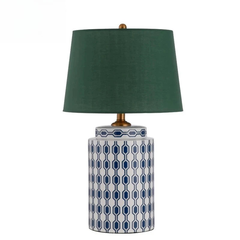Luminária de Chão Cerâmica Azul Laranja LED E27 Luxo