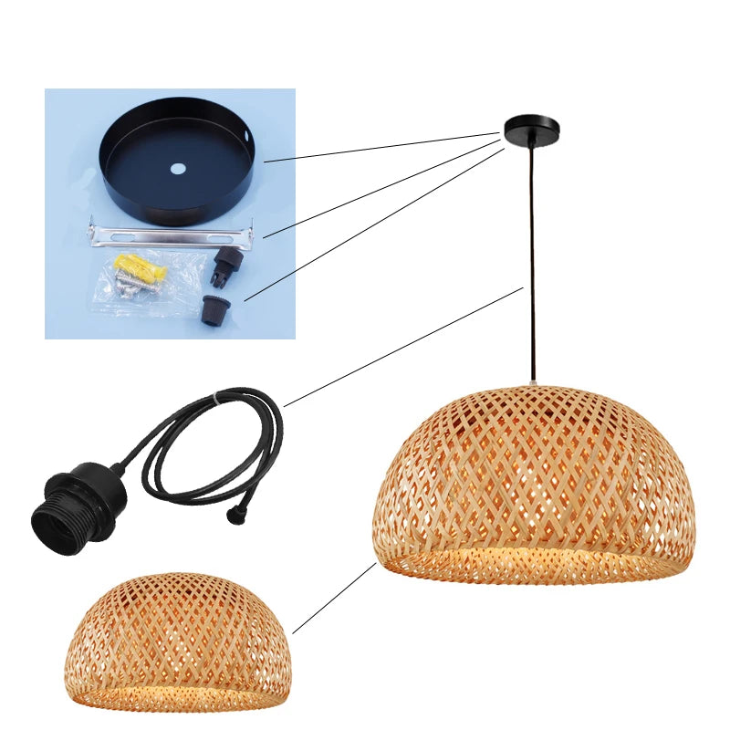 Pendente de Bambu Tecido à Mão