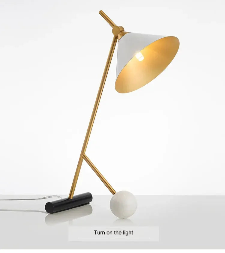 Luminária de Mesa em Mármore Nórdica Designer – Hotel e Cabeceira