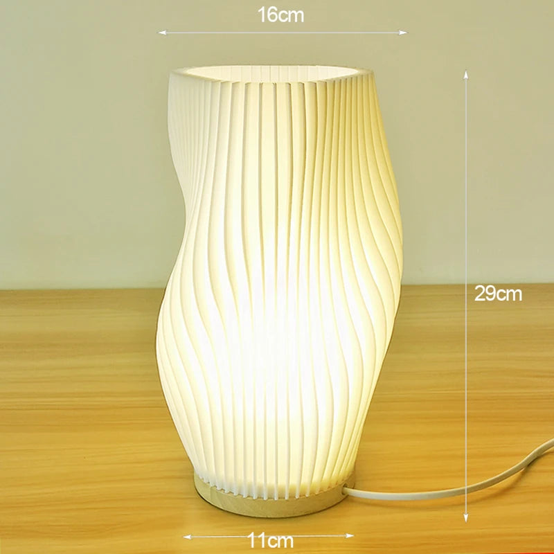Luminária Plissada Cream 3D Café Quarto Estudo Atmosfera