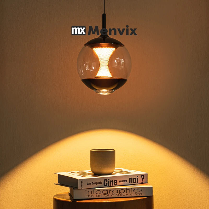 Pendente de Vidro Pôr do Sol para Mesa de Jantar, Entrada e Quarto