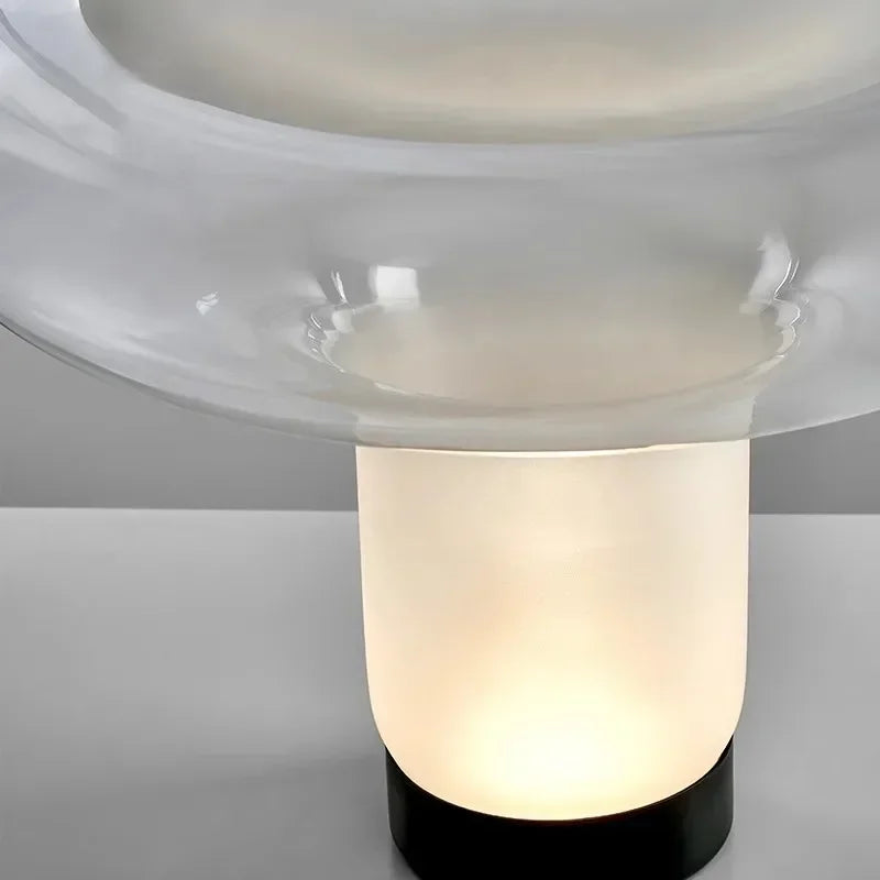 Luminária Cogumelo Vidro Água-Viva Estilo Francês LED