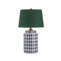 Luminária de Chão Cerâmica Azul Laranja LED E27 Luxo