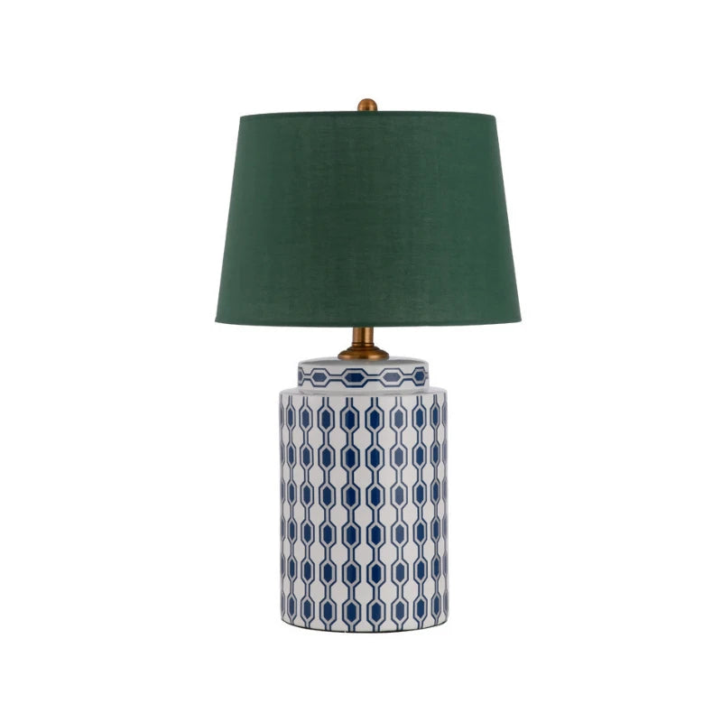 Luminária de Chão Cerâmica Azul Laranja LED E27 Luxo