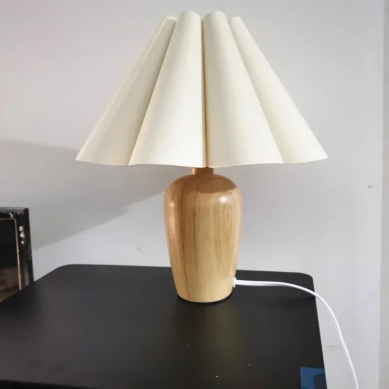 Luminária USB Madeira Abajur Cabeceira Quarto Jantar Noturna