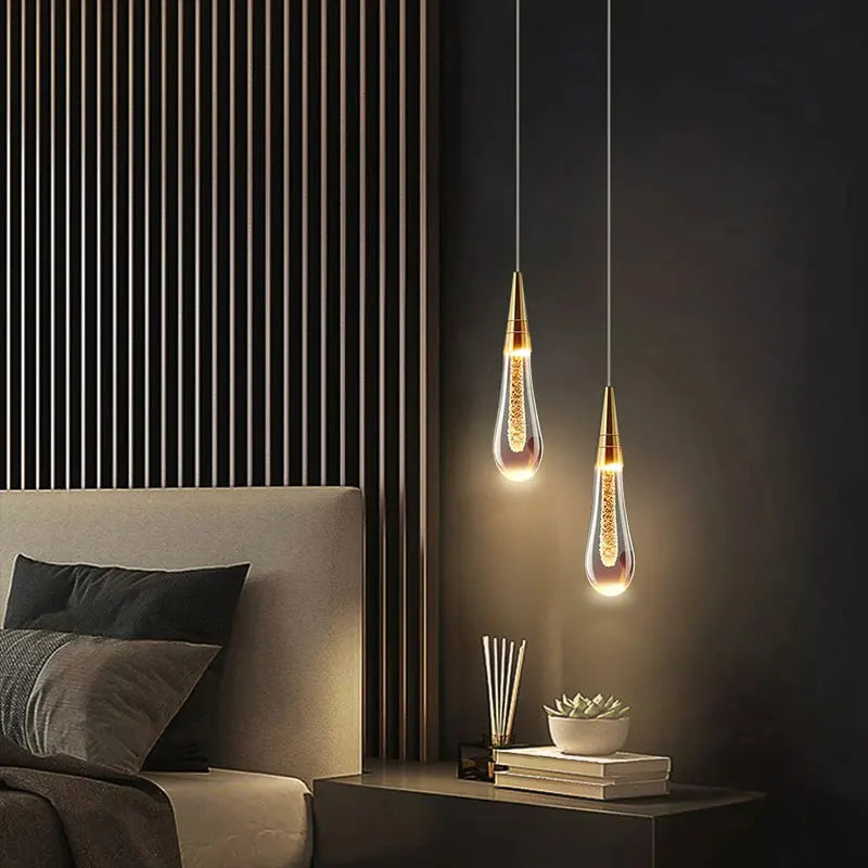 Pendente de Cristal LED Moderno para Quarto, Sala e Restaurante